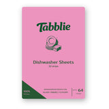 Tabblie Vaatwasstrips verpakking 2026: roze pak Dishwasher Sheets, 32 strips, voor 64 vaatwasbeurten, PVA-vrij